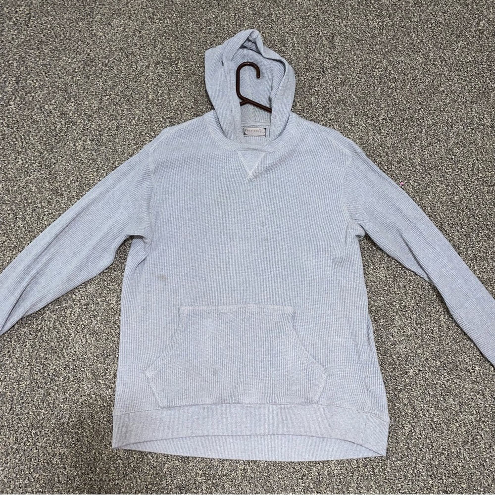 Thermal thick cozy gray hoodie old navy men’s xl with stains